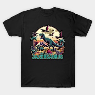 Dinosaur T Rex Dino Jaxon Jaxonsaurus Boys T-Shirt